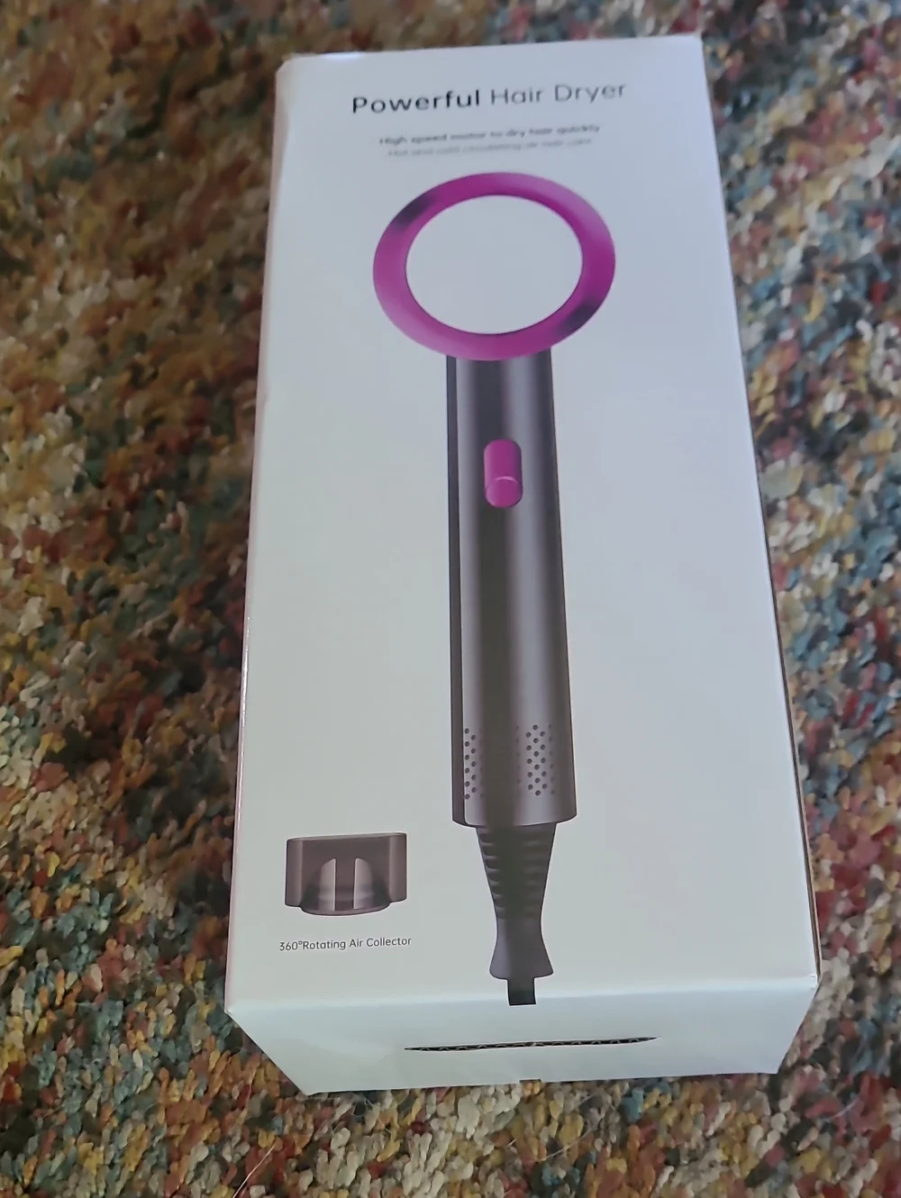 NEW In Box Powerful Pink Ring Hair Dryer - Unbranded